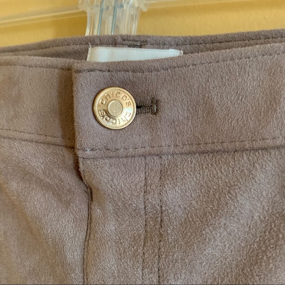Chico’s Regular Faux-Suede Pants Knit Jeggings Pants Size 8. - Picture 9 of 13
